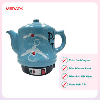 Ấm sắc thuốc tự động Phước Thọ APT02 2.8l gốm Bát Tràng an toàn sức khoẻ [Bảo hành 12 tháng]