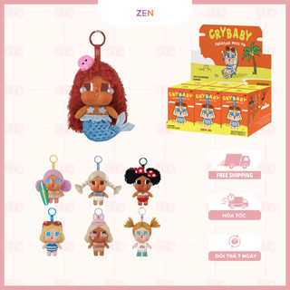 [CHÍNH HÃNG] Móc Khóa CRYBABY Bãi Biển Blindbox Popmart Summer Vacation Mode On