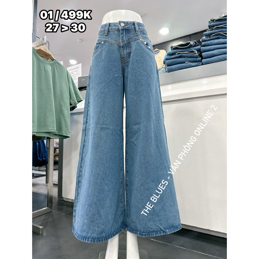 Quần Jean Nữ Dài Ống Rộng - The Blues 2025-01D