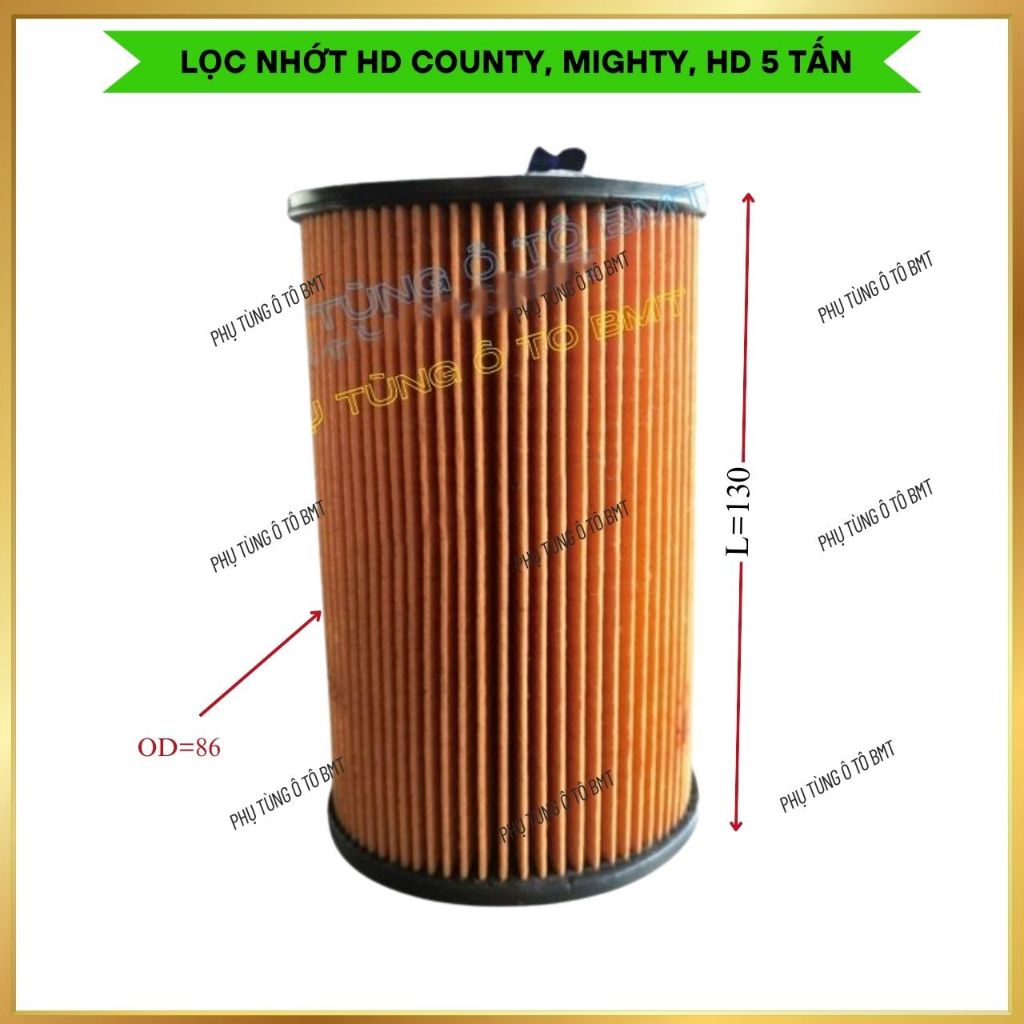 Loc Nhớt, Lọc Dầu Động Cơ Hyundai County, Mighty 2, HD 5 tấn, DOPL-00143/O-0813, OE-N4100