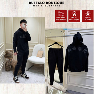  Bộ Quần Áo Nam Mùa Đông Dattt In Chữ Hán Siêu Đẹp - Bộ Hoodie Nam Nữ Dattt In 3 Lá Nổi Siêu Chất 
