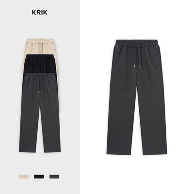 Quần Jogger Nam KRIK Form Regular Chất Liệu Jacquard Hiệu Ứng Dệt Thiết Kế Đinh Tán Điểm Nhấn JG7552