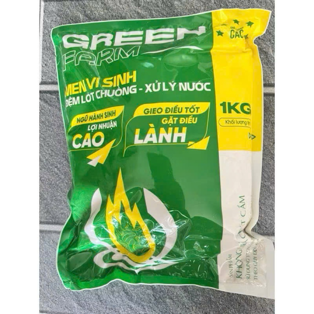 Men vi sinh rắc chuồng Green Farm hương quế