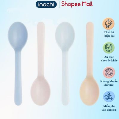 Muỗng thìa ăn dặm cho bé Inochi Amori, Nhật Bản, cán cong, cán thẳng