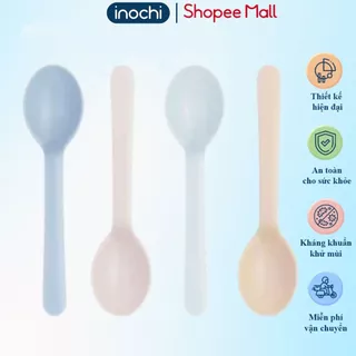 Muỗng thìa ăn dặm cho bé Inochi Amori, Nhật Bản, cán cong, cán thẳng