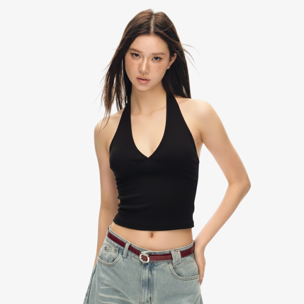 Áo Cổ Yếm Nữ Dáng Ôm Body Kiểu Cá Tính Chất Co Giãn By ChaBon CB11 | BigBuy360 - bigbuy360.vn