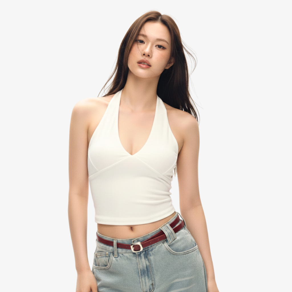 Áo Cổ Yếm Nữ Dáng Ôm Body Kiểu Cá Tính Chất Co Giãn By ChaBon CB11 | BigBuy360 - bigbuy360.vn