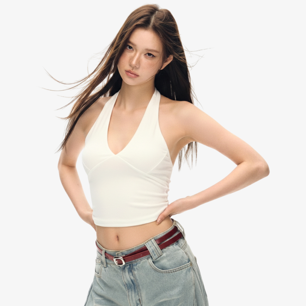 Áo Cổ Yếm Nữ Dáng Ôm Body Kiểu Cá Tính Chất Co Giãn By ChaBon CB11 | BigBuy360 - bigbuy360.vn