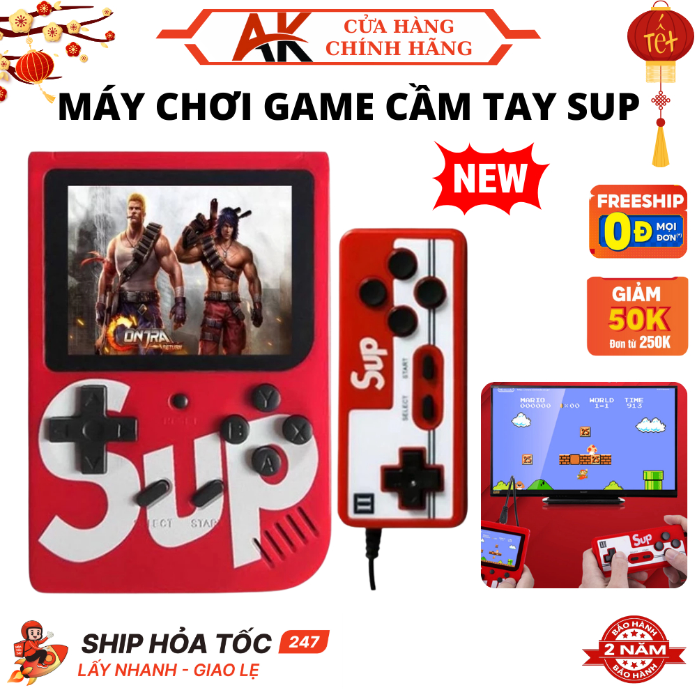 Máy Chơi Game Sup Cầm Tay Gồm 400 Trò Chơi, Kèm Tay Cầm Dành Cho 2 Người, Kết Nối Với TiVi