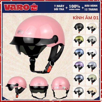 Mũ Bảo Hiểm 1/2 VARO 01 Kính Âm Giấu Gọn Kèm Lưỡi Trai – Đạt Chuẩn Kiểm Định –Chính Hãng VARO Helmet