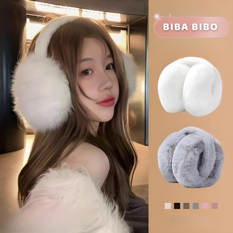 Bịt Tai Giữ Ấm Mùa Đông Lông Thỏ Mềm Mại Ear Muff Ấm Áp Êm Tai Nhiều Màu – bibabibo
