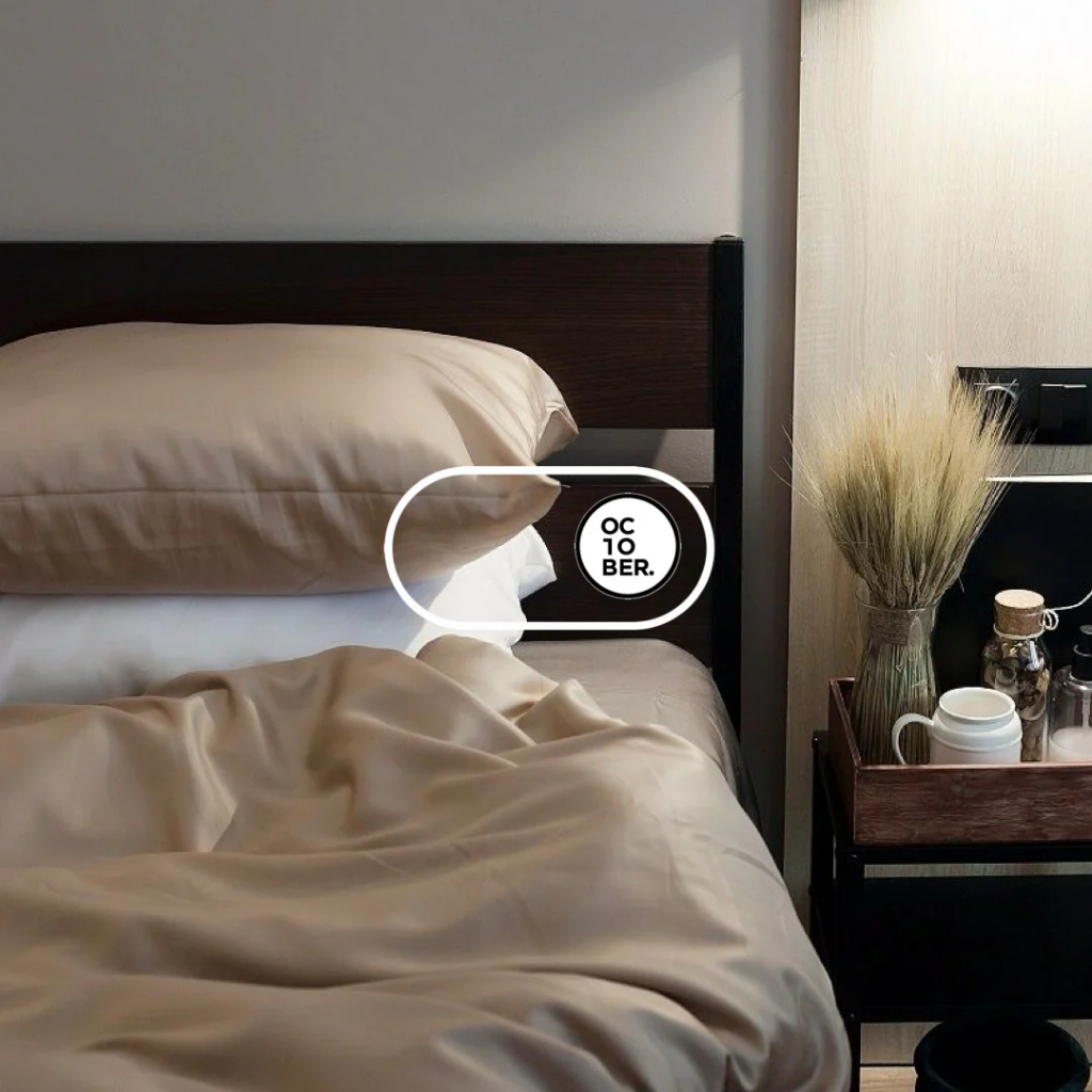 Vỏ Chăn Lồng được Ruột TENCEL Màu Trơn OCTOBER BEDDING size 200x220 220x240 Thấm hút tốt Thoáng mát 