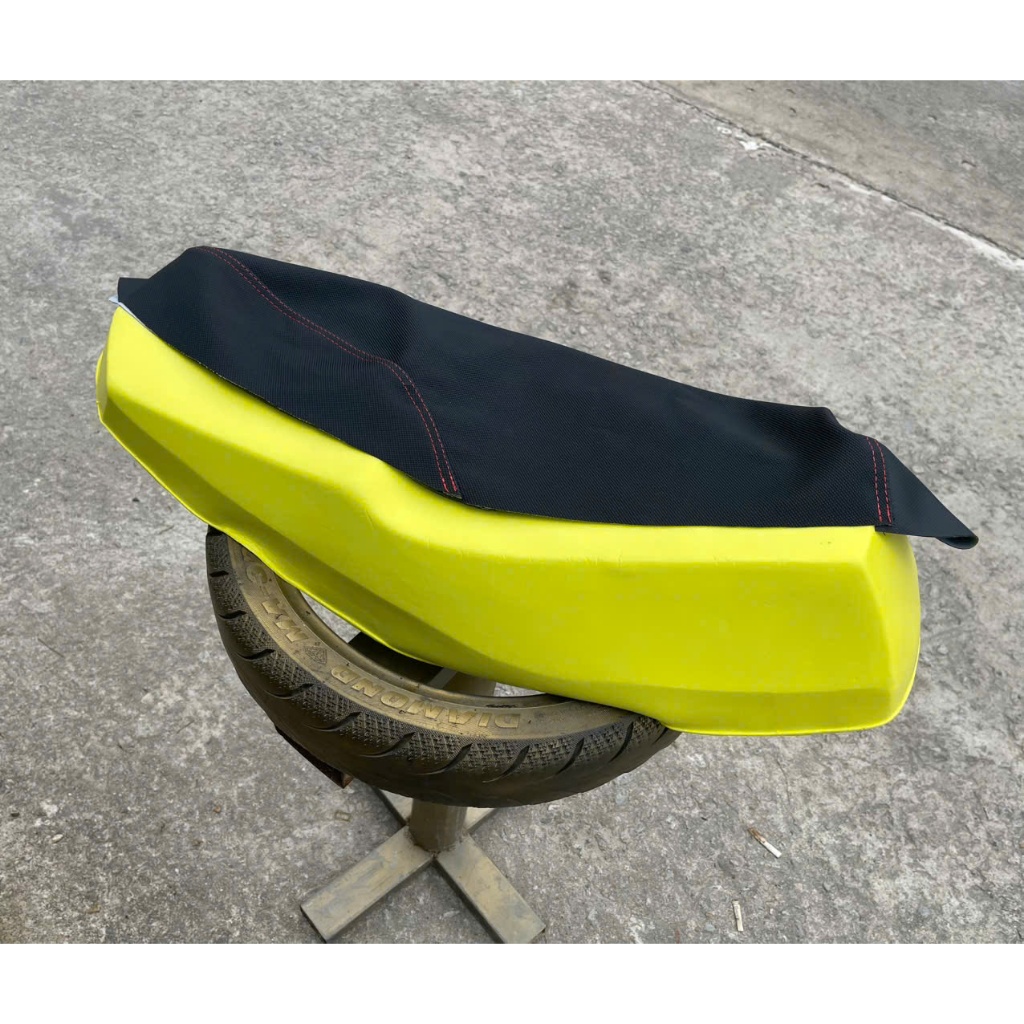 Combo Mút Da Yên Sirius Fi 2 Tầng Form Cao, Mút Vàng Mẫu Da Yên Chỉ Đỏ