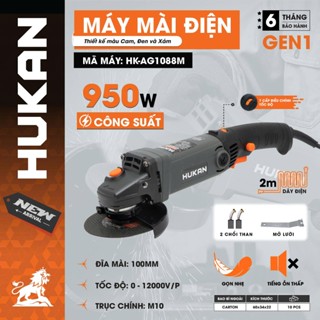  Máy mài công tắc đuôi HUKAN HK-AG1088M Công suất 950w 7 cấp chỉnh tốc độ - Motor dây đồng 