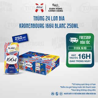   Hỏa tốc  Thùng 24 lon Bia Pháp Kronenbourg 1664 Blanc 250ml - Độ cồn 5% 