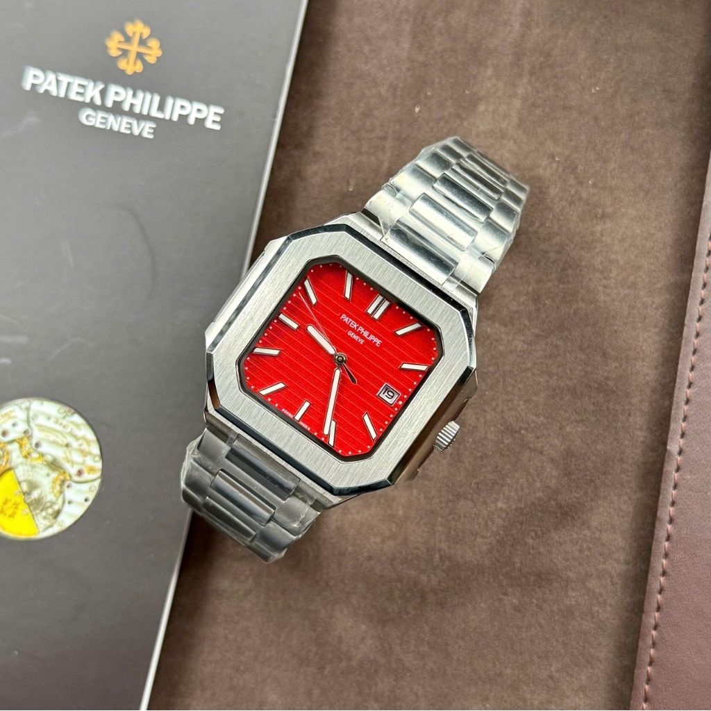 Đồng Hồ Nam Patek philipe 5821/1A Mặt Đỏ- Size 43mm x 10mm- Máy cơ ( Auto Matic là )Mời ae, BH 24 Th