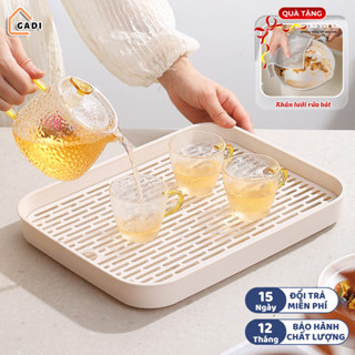  Khay úp ly cốc GADI khay trà nhựa PP cao cấp 2 lớp chịu nhiệt sử dụng đa năng phong tiện ích cho gia đình 