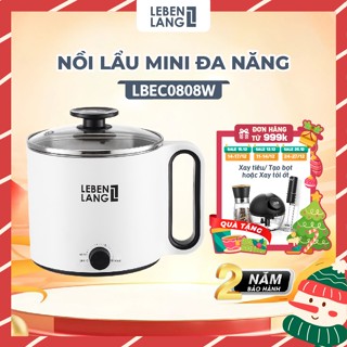  Nồi lẩu điện mini đa năng Lebenlang LBEC0808 1500ml 900W bảo hành 2 năm - hàng chính hãng 