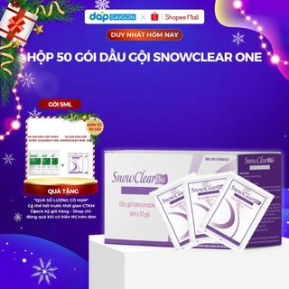  Hộp 50 Gói Dầu gội sạch gàu Snow Clear One dưỡng chất dầu dừa  5ml gói  