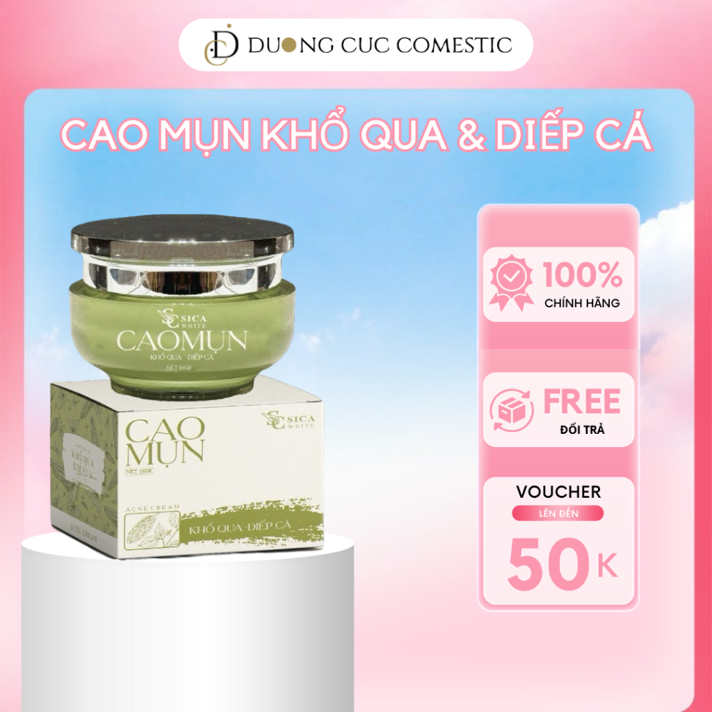 Cao Mụn Khổ Qua Diếp Cá Sica White Kem Mụn Lotion Cho Da Dầu Mụn 10g DC201