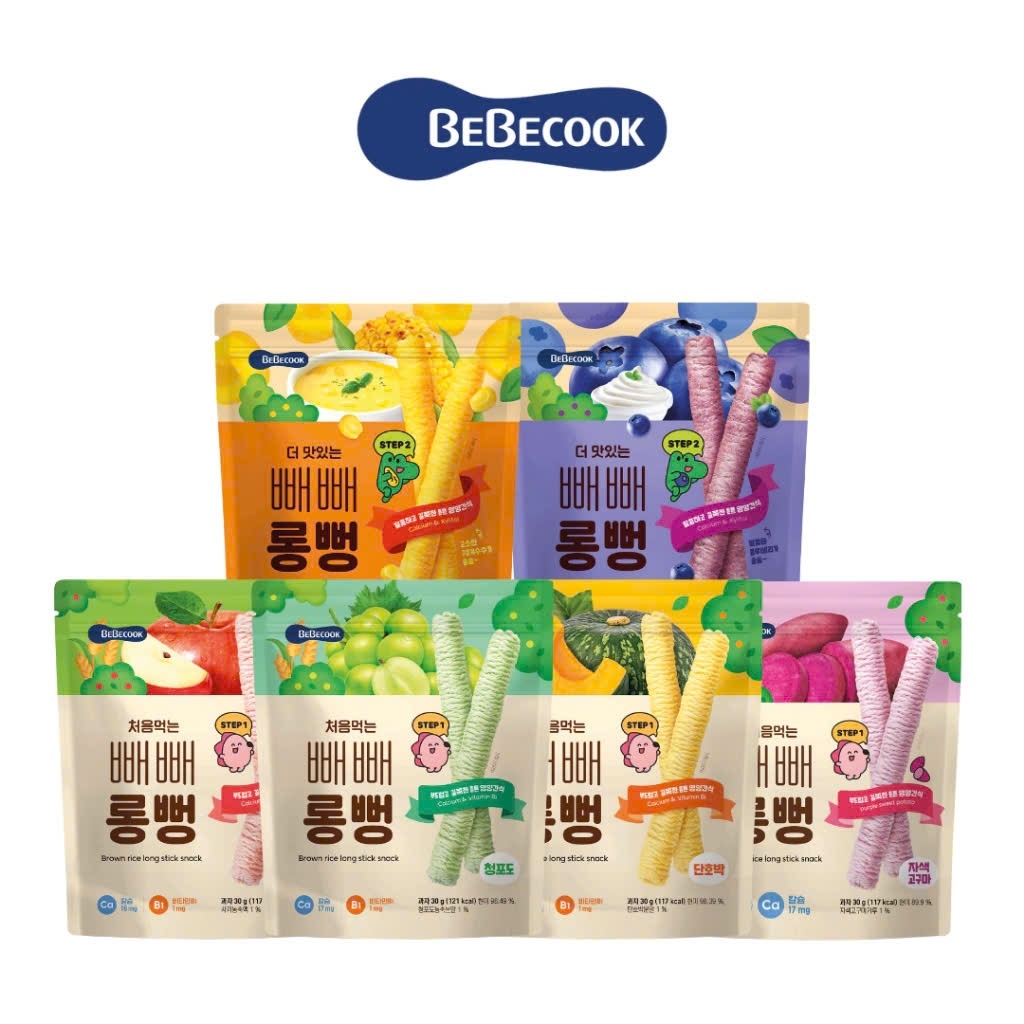 Bánh gạo lứt hữu cơ thanh dài Bebecook ( 7 month)