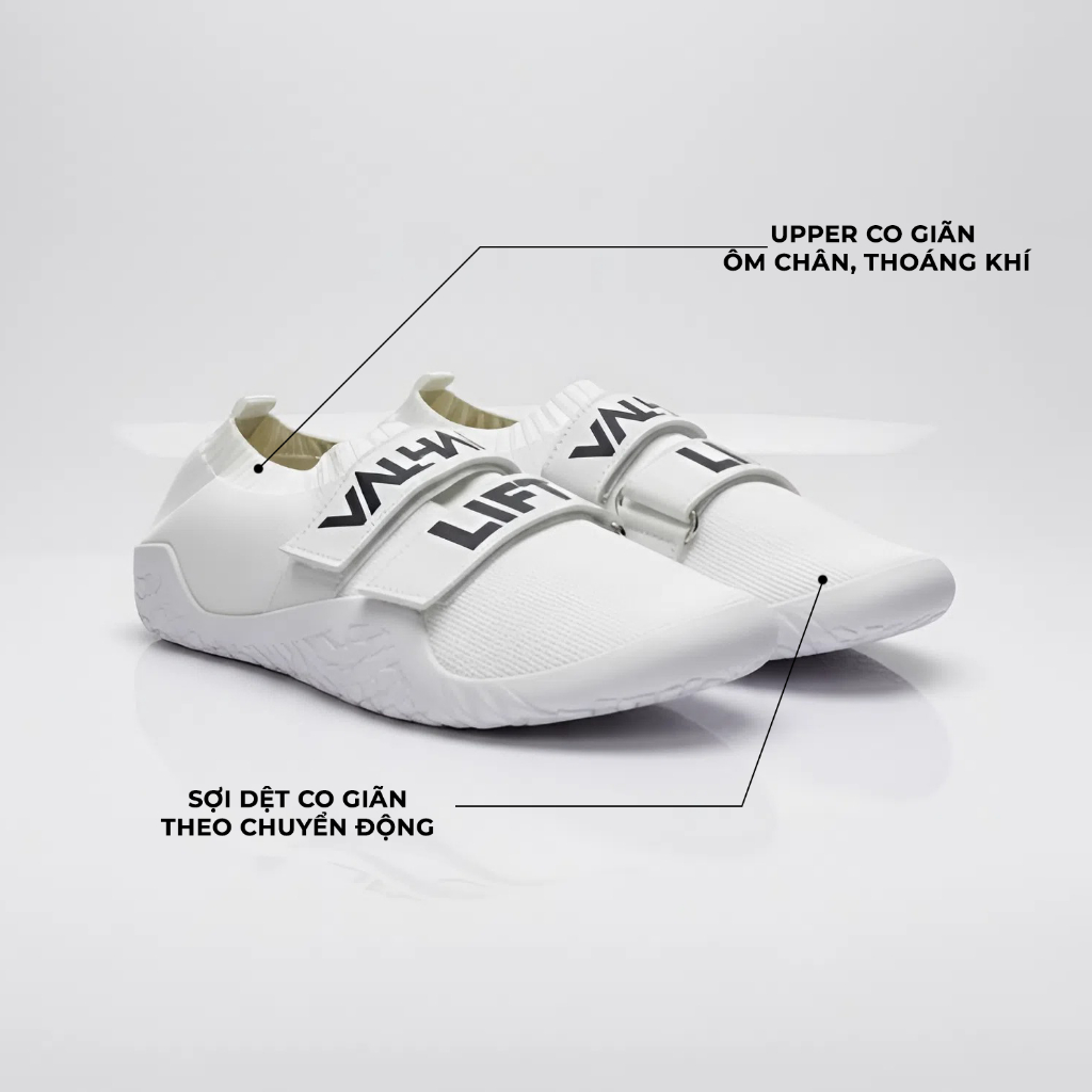 Giày Deadlift VALHALLA – Giày Squat, Giày Gym Nam Nữ, Đế Bằng Tập Powerlifting, Bám Sàn Cực Tốt