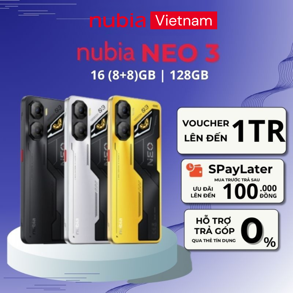 [Live KOL] Điện thoại Gaming Nubia Neo 3 4G 16(8+8)GB/128GB I Trigger Gaming I 6.8"120Hz - Hàng Chín