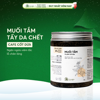  Muối tắm Cà phê Cốt dừa tẩy tế bào chết ngăn ngừa viêm tắc lỗ chân lông Cỏ Mềm 250g 