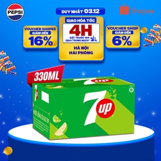   Hỏa tốc  Thùng 24 Chai Nước Nước Ngọt Giải Khát Có Gaz 7Up  330ml chai  