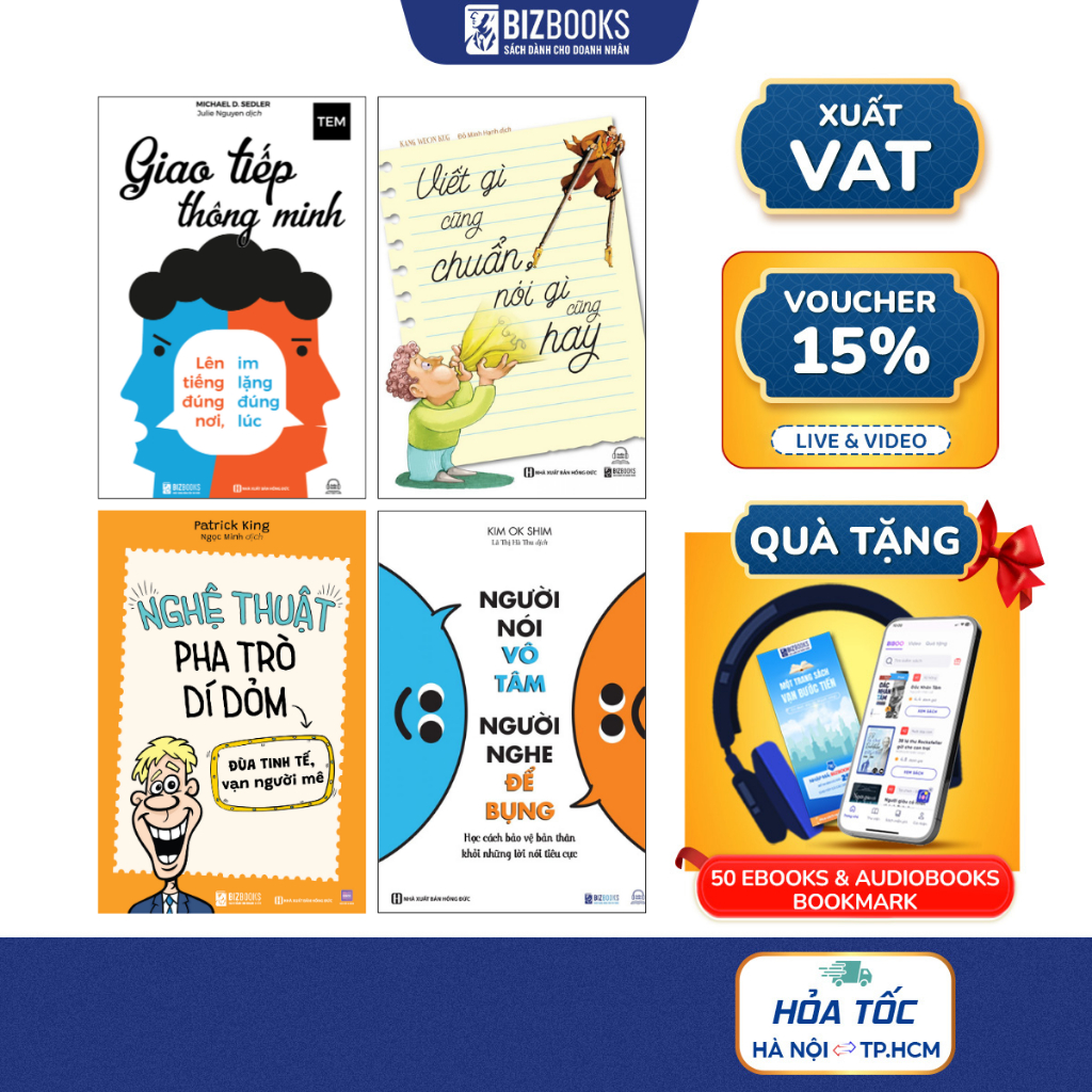 Sách 4 Cuốn Nghệ Thuật Pha Trò Dí Dỏm, Viết Gì Cũng Chuẩn Nói Gì Cũng Hay, Người Nói Vô Tâm, Giao Ti