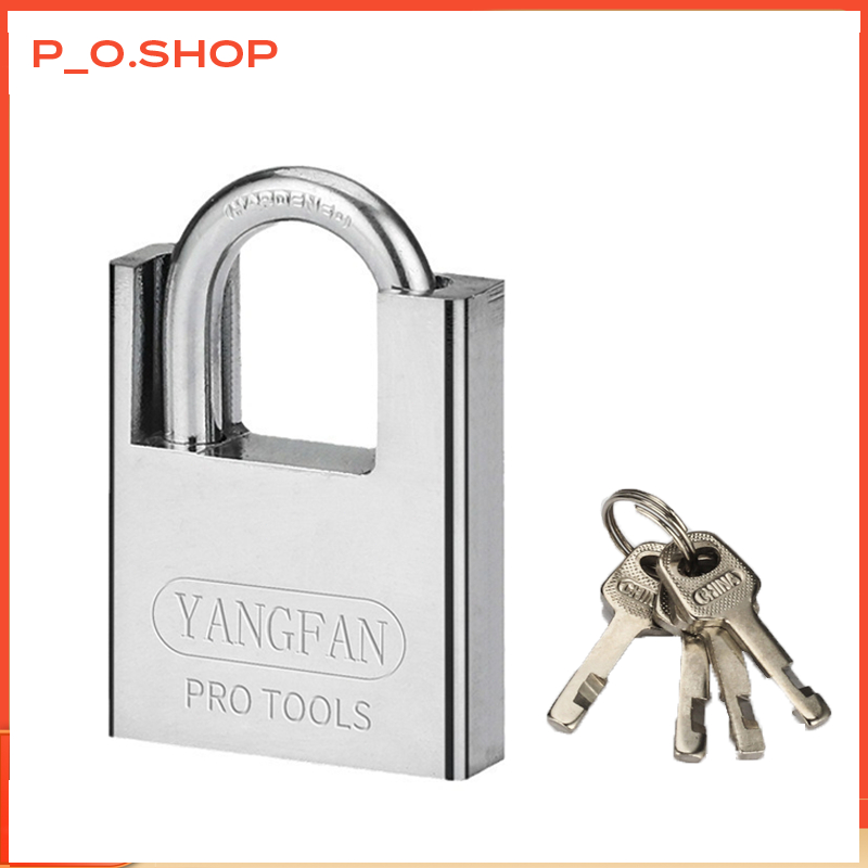 【🔥Rẻ】Ổ khóa chống cắt size lớn 60mm Bạc thiết kế chống trộm, chống sét thích hợp làm ổ khóa nhà khóa