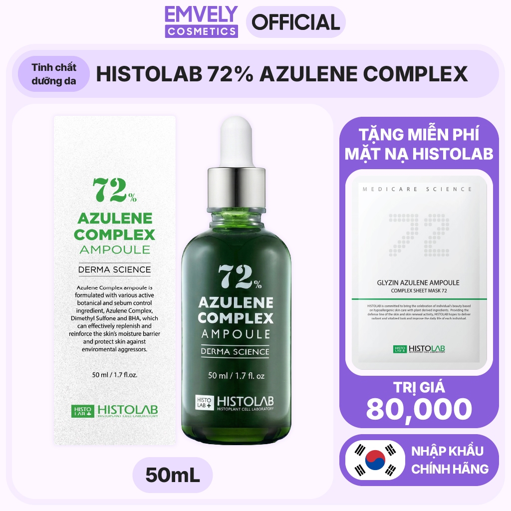 Tinh Chất Dưỡng Da HISTOLAB 72% AZULENE COMPLEX (50mL)