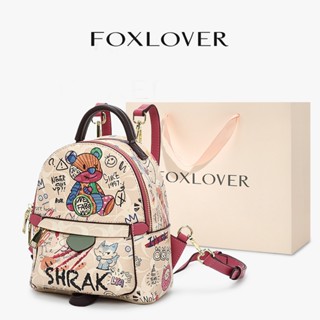  FOXLOVER Ba Lô Mini Nữ Doodle Series Nhỏ Gọn Di Động Dễ Thương Phong Cách 