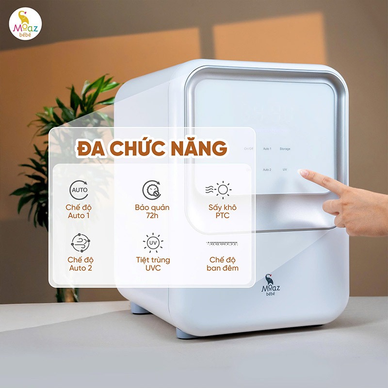MÁY TIỆT TRÙNG SẤY KHÔ TIA UVC I-ON MOAZ BÉBÉ MB072 / MB113 / MB089  - BẢO HÀNH CHÍNH HÃNG 12 THÁNG