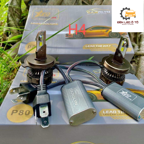 Đèn led ô tô P80 65w/bóng phá mưa phá sương mù 3 chế độ màu cao cấp