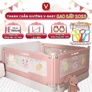   Mẫu mới   Thanh Chắn Giường Cho Bé V-BABY 2025 N1S N2 & N1 Nâng Hạ 1 Và 2 Bên - 1 THANH 1 MẶT 