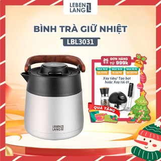  Bình pha trà giữ nhiệt inox có lõi lọc trà Lebenlang LBL3031 và LBL3035 1L và 1L5 - hàng chính hãng 