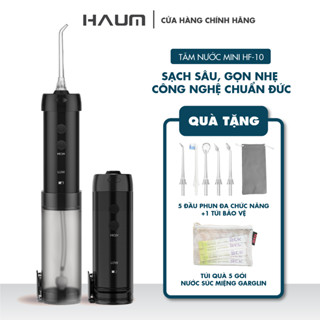 Máy Tăm Nước Sóng Âm HAUM HF10 Mini Gấp Gọn Làm Sạch Kẽ Răng Phù Hợp Răng Niềng – Du Lịch 