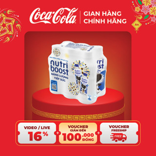  Lốc 6 Chai Sữa Nutriboost Thế Hệ Mới Hương Bánh Quy Kem 297ml Chai Coca-Cola Official Store SALE 12.12_SP 