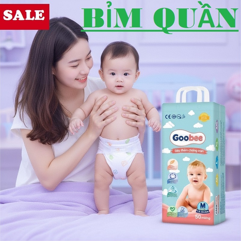 50 Miếng Bỉm Quần Goobee Dùng Thử Đủ Size Cho Bé Thấm Hút Nhanh An Toàn Tuyệt Đối
