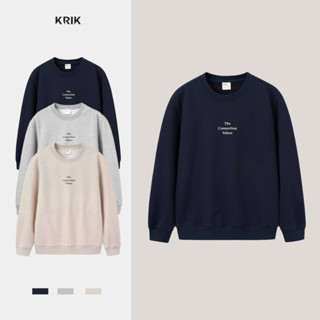  Áo Nỉ Nam KRIK Form Classic Chất Liệu Mềm Mại Thiết Kế Họa Tiết Trước Ngực Tinh Tế AN4235 