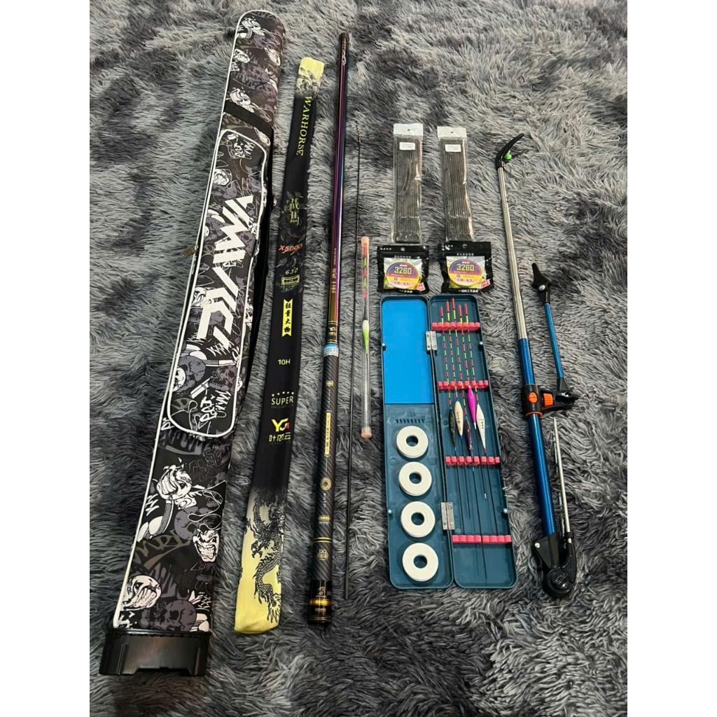 Bộ Combo Cần Câu Tay YG X5000 10H-19i Săn hàng cao cấp màu titan