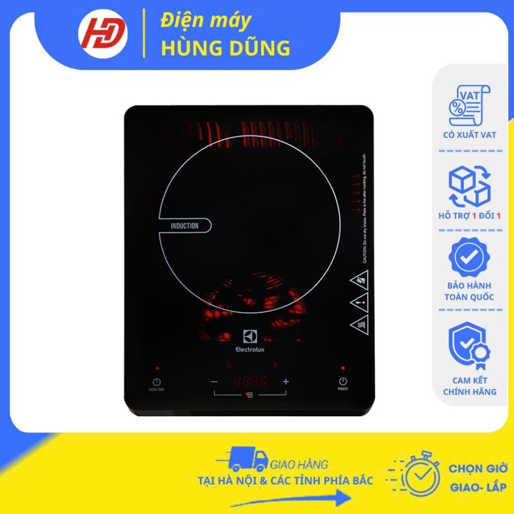 [ SHIP HỎA TỐC HÀ NỘI ] Bếp điện từ Electrolux ETD29MKC (2000W) tặng kèm nồi lẩu - BẢO HÀNH CHÍNH HÃ