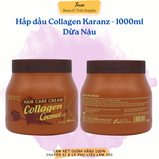Hấp dầu, ủ tóc Collagen Dừa Karanz - 1000ml (Dừa - Bơ)