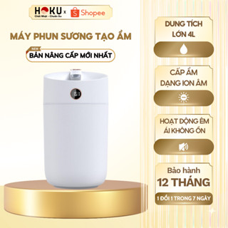 Máy Phun Sương HOKU ,Hơi Nước, Tạo Ẩm Có Màn Hình Hiển Thị Độ Ẩm Phòng Khuếch Tán Tinh Dầu X12, Dung Tích 3000ML MPS10