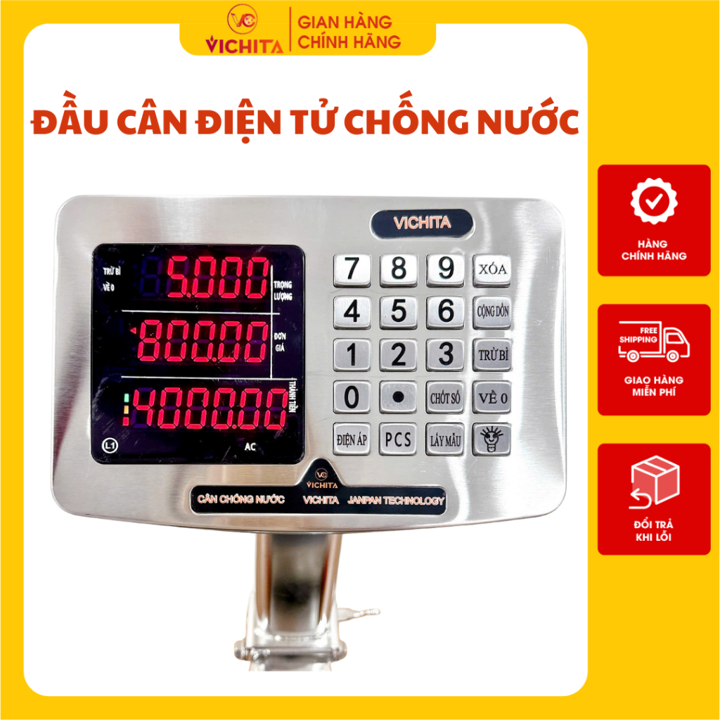 Cân Điện Tử VICHITA Z1000 - Mặt Đồng Hồ Hiển Thị - Đầy Đủ Chức Năng