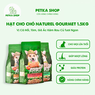  Thức Ăn Hạt Cho Chó Nature Gourmet Kitchen Flavor 1.5kg - Vị Cá Hồi Tôm Gà Ác Kèm Rau Củ Tươi Ngon 