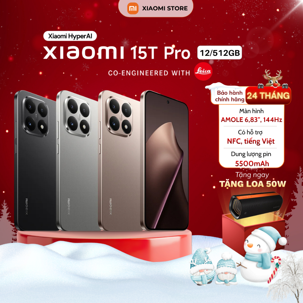 Điện Thoại Thông Minh Xiaomi 15T Pro 12/512GB - Bảo Hành Chính Hãng 24 Tháng | BigBuy360 - bigbuy360.vn