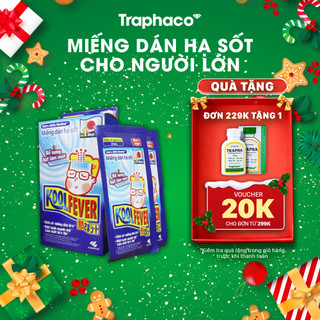  TTBYT Miếng Dán Hạ Sốt Koolfever Dành Cho Người Lớn Traphaco - Hỗ trợ Hạ Sốt Nhanh Mát Da Giảm Nhiệt Kích Cỡ Lớn 