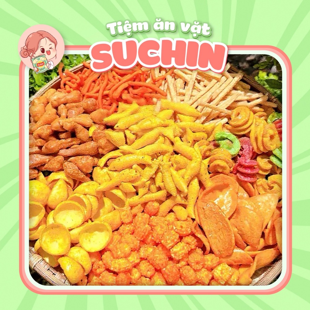 1Kg Snack Tá Lả Mix Vị 🎁Suchin food🎁 Siêu Ngon Siêu Giòn Các Món Bim Bim Tá Lả HOT, đồ ăn vặt